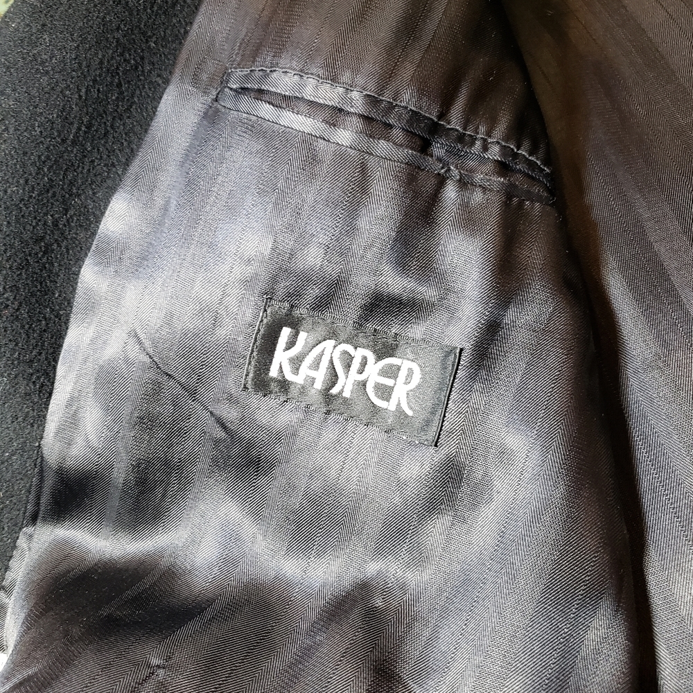 Casper Cashmere Men Black Long Coat Blend Fabric Wovem In Italy - Picture 4 of 5